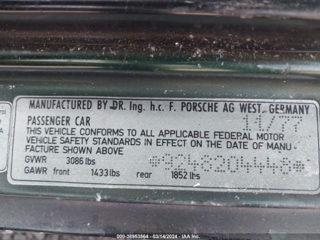 1978 PORSCHE 924 9248204448        Photo 8