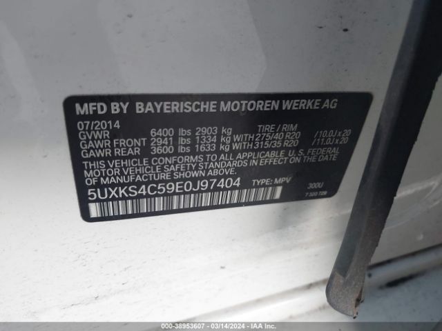 5UXKS4C59E0J97404 BMW X5 Xdrive35d