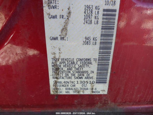 Nissan Altima 2.5 Sv 2019 1N4BL4DV7KC130510 Image 9