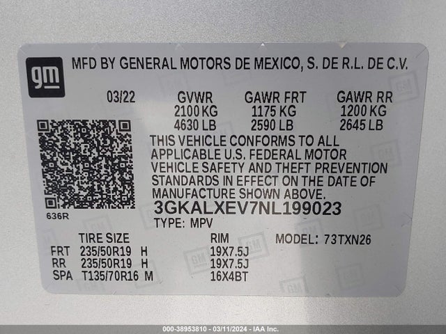 GMC Terrain Awd Denali 2022 3GKALXEV7NL199023 Image 9