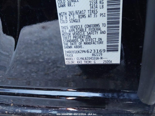 Nissan Frontier Sv 4x4 2023 1N6ED1EK2PN623169 Image 9