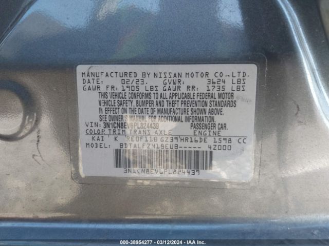 3N1CN8EV6PL824439 Nissan Versa 1.6 Sv Xtronic Cvt