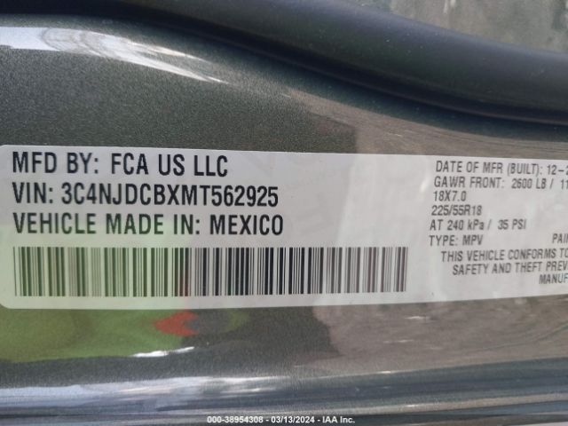 3C4NJDCBXMT562925 Jeep Compass Limited 4x4
