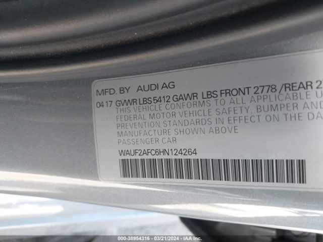 WAUF2AFC6HN124264 Audi A6 3.0t Premium Plus
