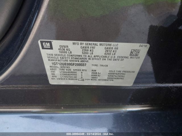 1GT12UE88GF200037 GMC Sierra 2500hd Denali