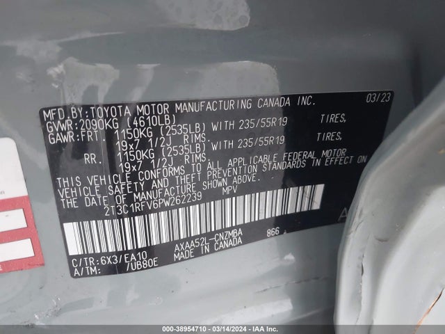 Toyota Rav4 Xle Premium 2023 2T3C1RFV6PW262239 Image 9