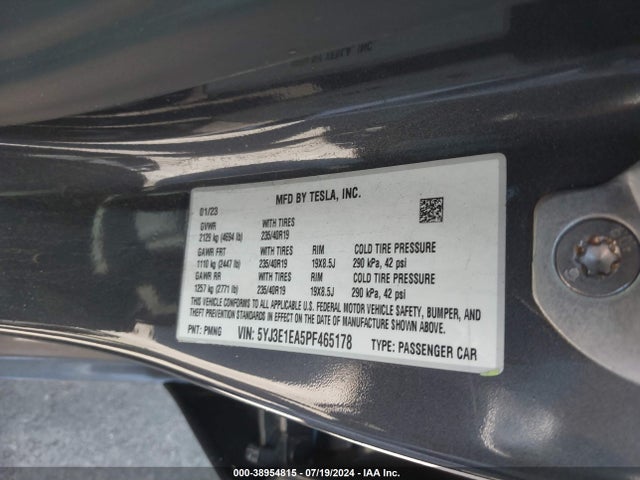 Tesla Model 3 Rear-wheel Drive 2023 5YJ3E1EA5PF465178 Image 18