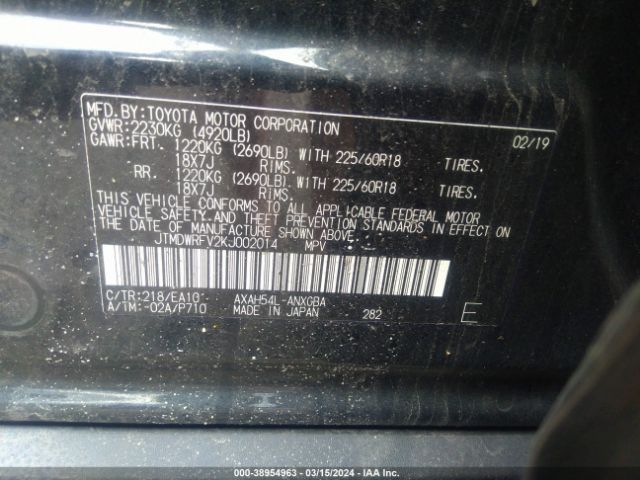 JTMDWRFV2KJ002014 Toyota Rav4 Hybrid Limited