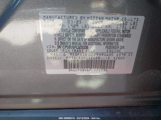 Nissan Kicks S Xtronic Cvt 2023 3N1CP5BV6PL525336 Image 9