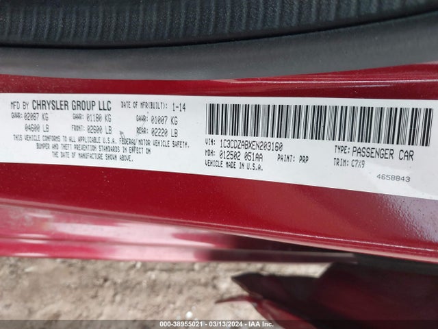 Dodge AVENGER SE 2014 1C3CDZABXEN203160 Image 9