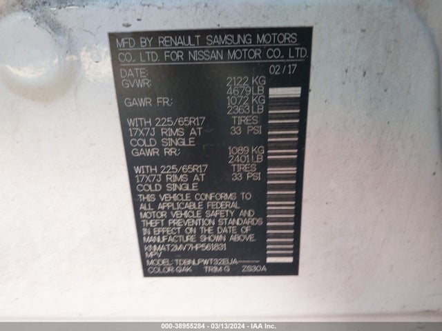 Nissan ROGUE S 2017 KNMAT2MV7HP561831 Image 9