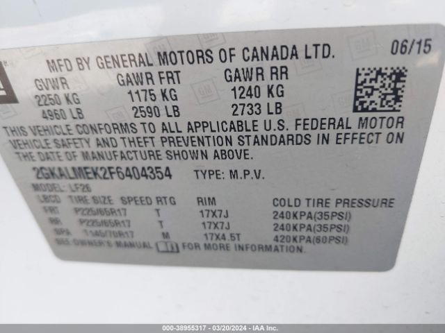 2GKALMEK2F6404354 GMC Terrain Sle-1