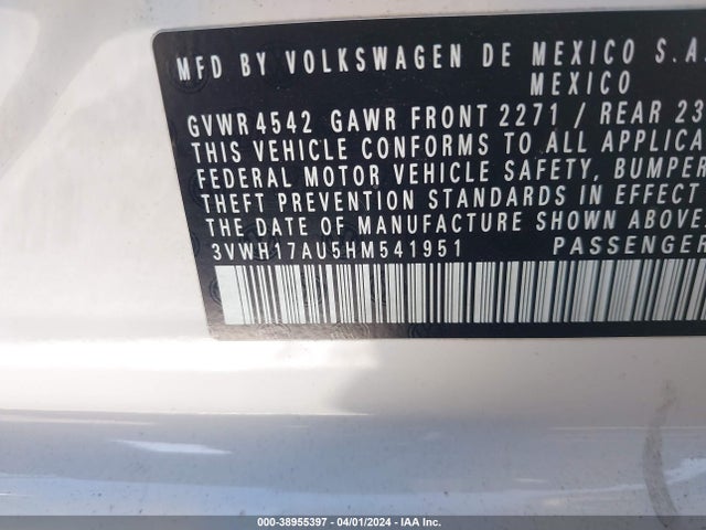 3VWH17AU5HM541951 Volkswagen Golf Alltrack Tsi S/tsi Se/tsi Sel