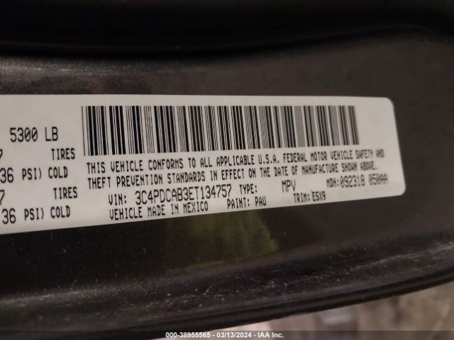 3C4PDCAB3ET134757 Dodge Journey American Value Pkg