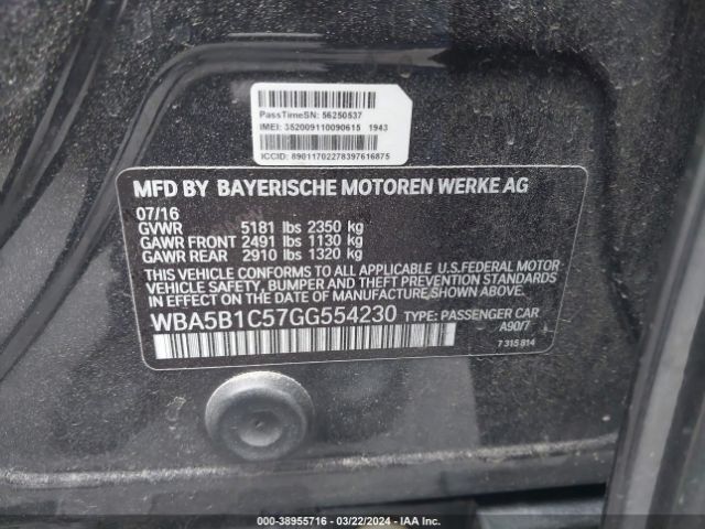 WBA5B1C57GG554230 BMW 535i