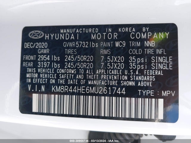 Hyundai Palisade Sel 2021 KM8R44HE6MU261744 Image 9