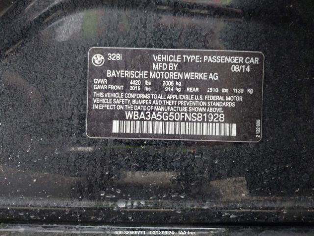 WBA3A5G50FNS81928 BMW 328 I