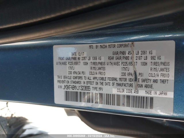Mazda CX-5 SPORT 2018 JM3KFABMXJ1323665 Image 9