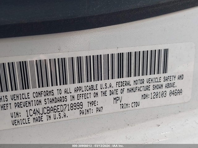 1C4NJCBA6ED718999 Jeep Compass Sport