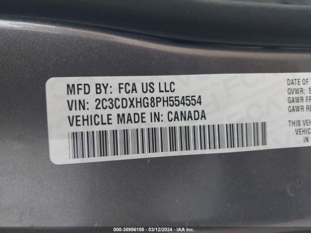 2C3CDXHG8PH554554 Dodge CHARGER GT