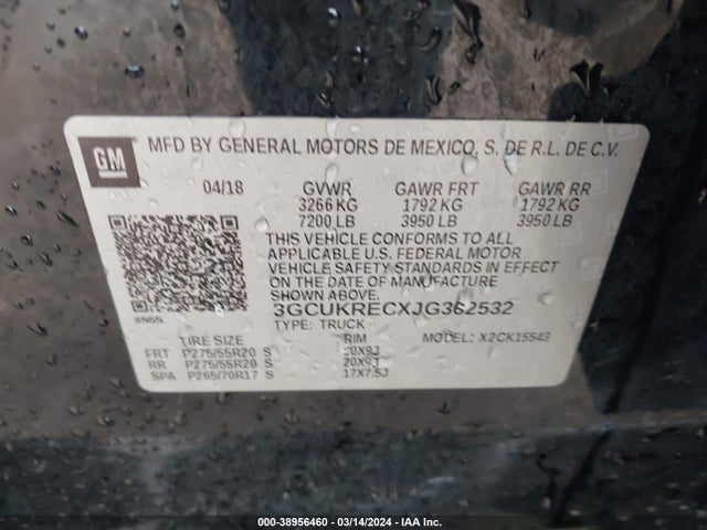 Chevrolet Silverado 1500 2lt 2018 3GCUKRECXJG362532 Image 9