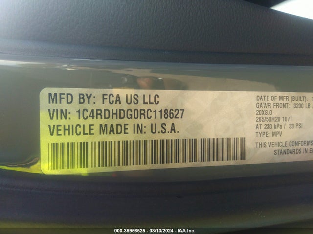 Dodge Durango Gt Plus Rwd 2024 1C4RDHDG0RC118627 Image 9