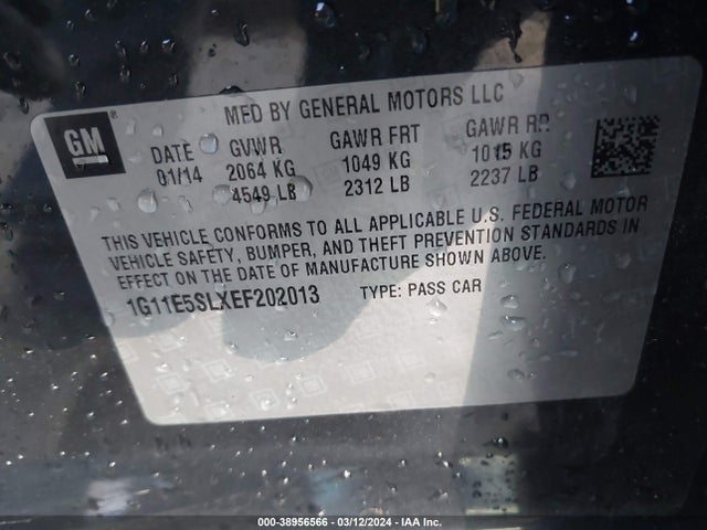 Chevrolet MALIBU 2LT 2014 1G11E5SLXEF202013 Image 9