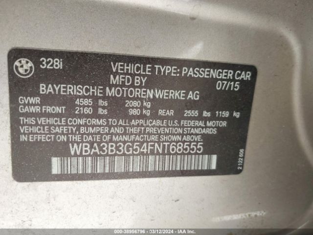 WBA3B3G54FNT68555 BMW 328i Xdrive