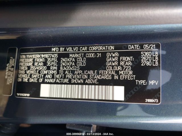 YV4102RK1M1877405 Volvo Xc60 T5 Momentum