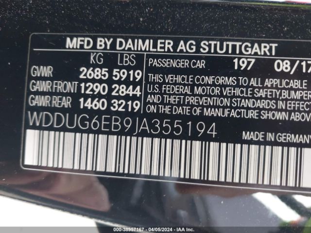 WDDUG6EB9JA355194 Mercedes-Benz S 450 4matic