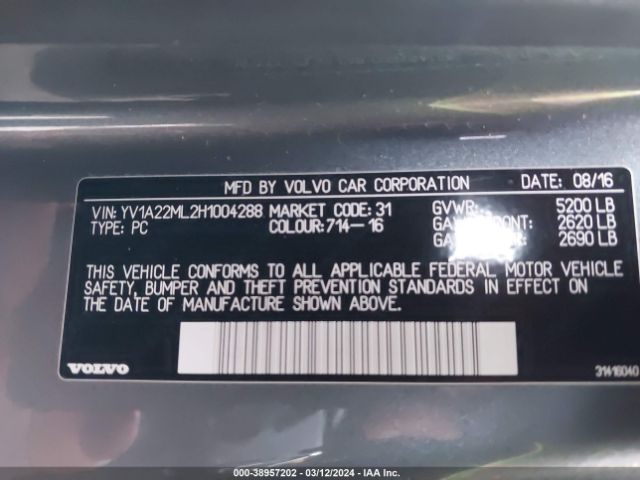 YV1A22ML2H1004288 Volvo S90 T6 Inscription