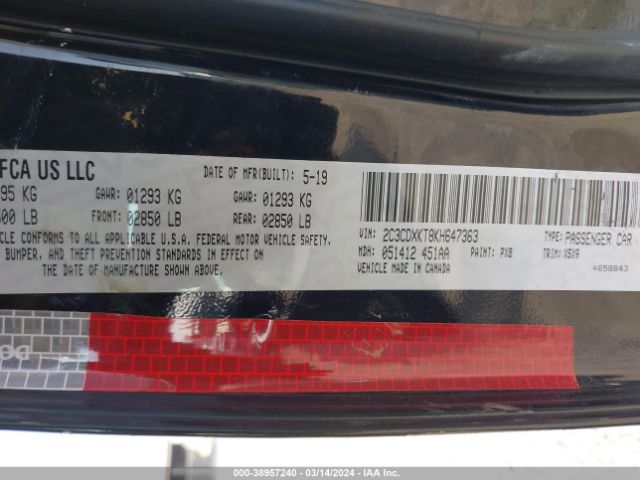 2C3CDXKT8KH647363 Dodge Charger Police