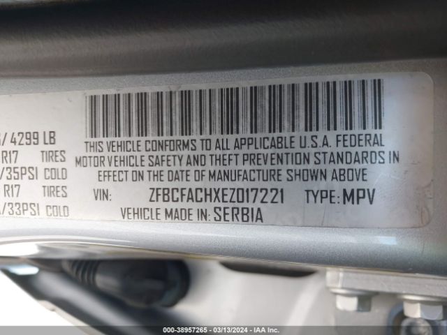 ZFBCFACHXEZ017221 Fiat 500l Lounge