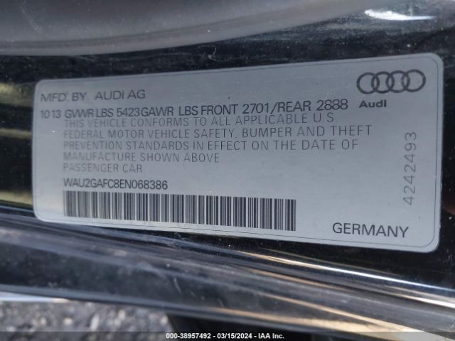 WAU2GAFC8EN068386 Audi A7 3.0t Premium Plus