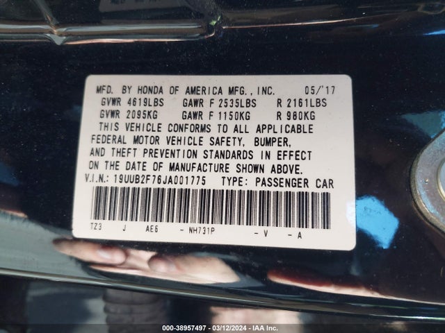 Acura Tlx Advance Pkg 2018 19UUB2F76JA001775 Image 9