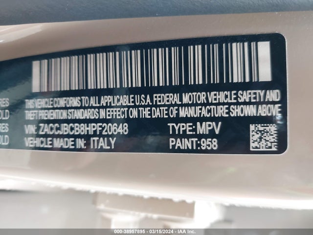 Jeep Renegade Deserthawk 4x4 2017 ZACCJBCB8HPF20648 Image 9