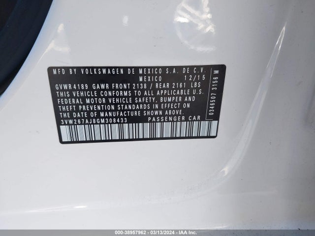 3VW267AJ8GM308433 Volkswagen Jetta 1.4t S