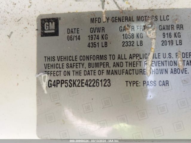 1G4PP5SK2E4226123 Buick Verano