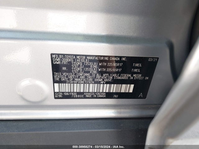 Toyota RAV4 LE 2021 2T3H1RFV0MC131634 Image 9