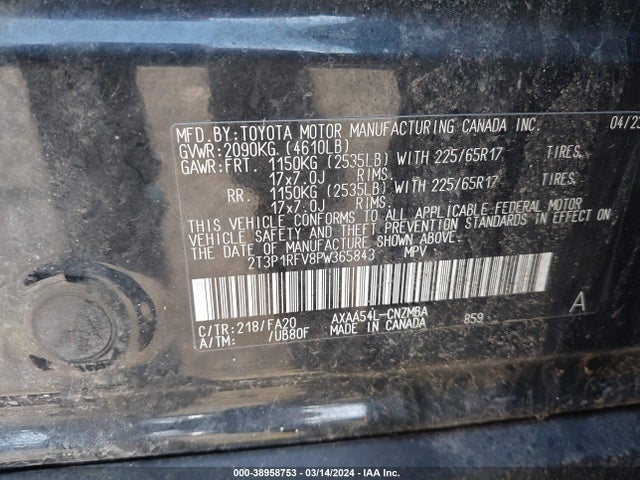 Toyota Rav4 Xle 2023 2T3P1RFV8PW365843 Image 9