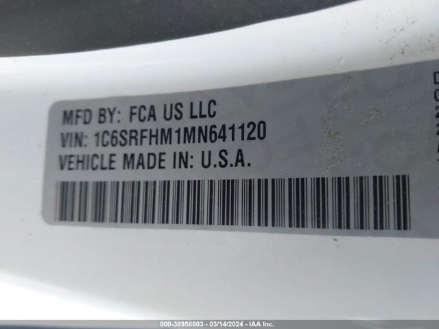 RAM 1500 Limited  4x4 5'7 Box 2021 1C6SRFHM1MN641120 Image 9