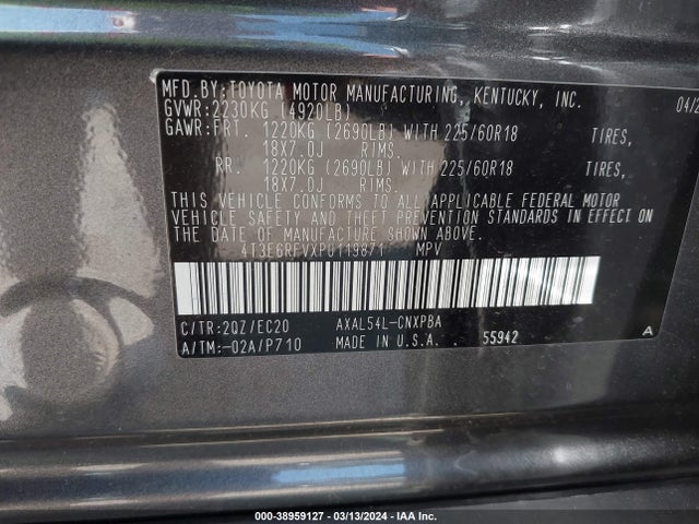 Toyota Rav4 Xse Hybrid 2023 4T3E6RFVXPU119871 Image 9