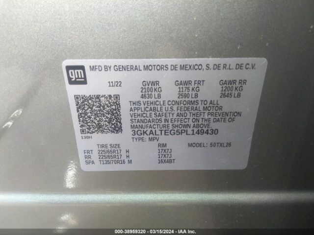 3GKALTEG5PL149430 GMC Terrain Awd Sle