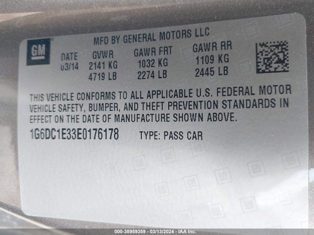 Cadillac Cts Performance 2014 1G6DC1E33E0176178 Image 9