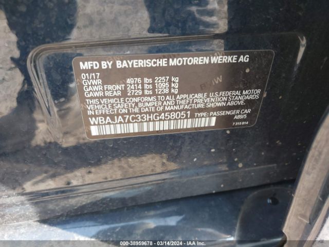 WBAJA7C33HG458051 BMW 530i Xdrive