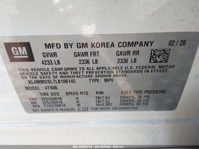 2020 BUICK ENCORE GX KL4MMDSL7LB106145 Photo 8