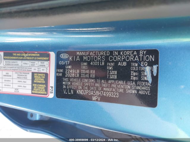 KNDJP3A58H7499323 KIA SOUL +