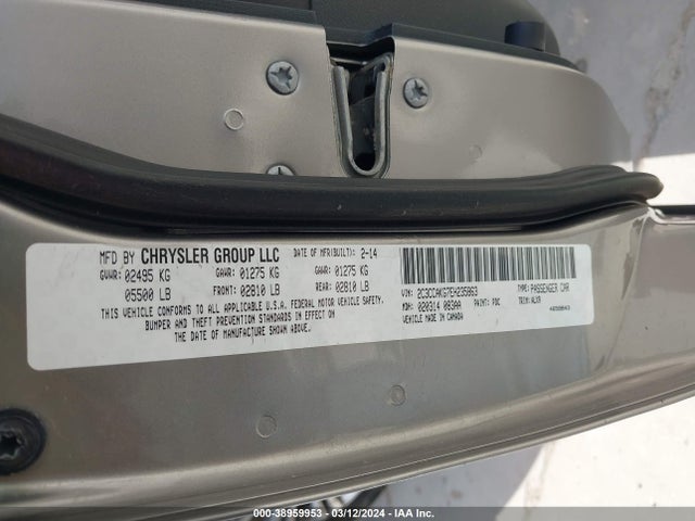 Chrysler 300c Awd 2014 2C3CCAKG7EH235863 Image 9