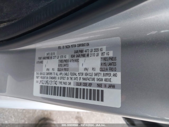 Mazda Mazda6 Sport 2018 JM1GL1UM9J1311740 Image 9