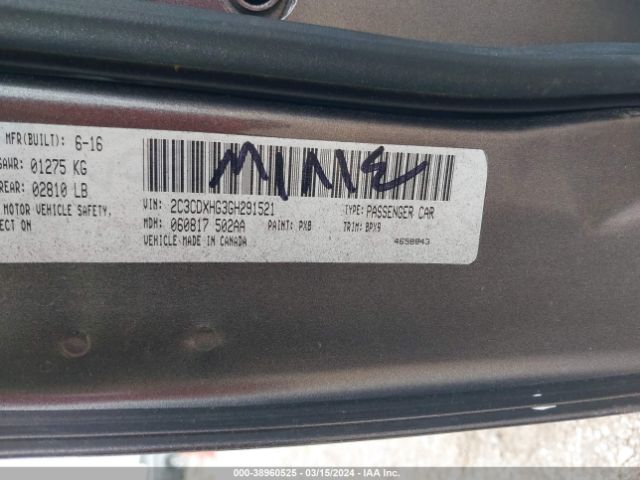 2C3CDXBG3KH668219 Dodge Charger Sxt Rwd